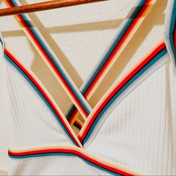 Rainbow Strappy Crop Top - Picture 3 of 4